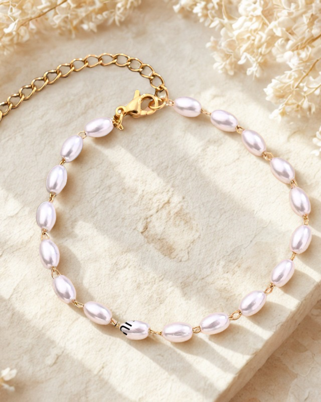 Lot de 2 bracelets "Petite perle & coquillage"