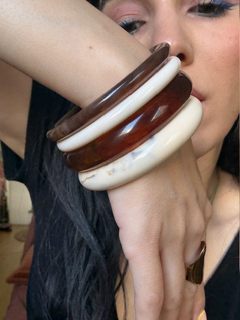 4 bracelets bangles "FOURTH"