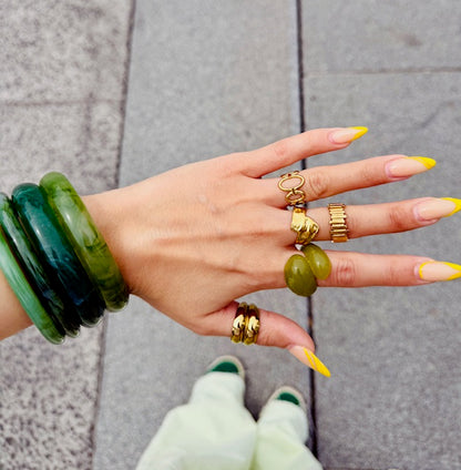 4 bracelets bangles "FOURTH"